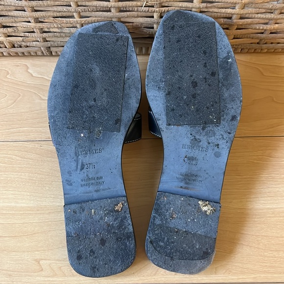 Hermes Black Oran Sandals - Picture 6 of 9